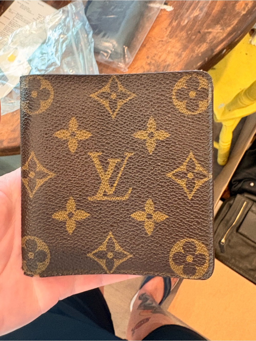 Louis Vuitton Monogram Canvas Cardholder in Brown and Gold with COA